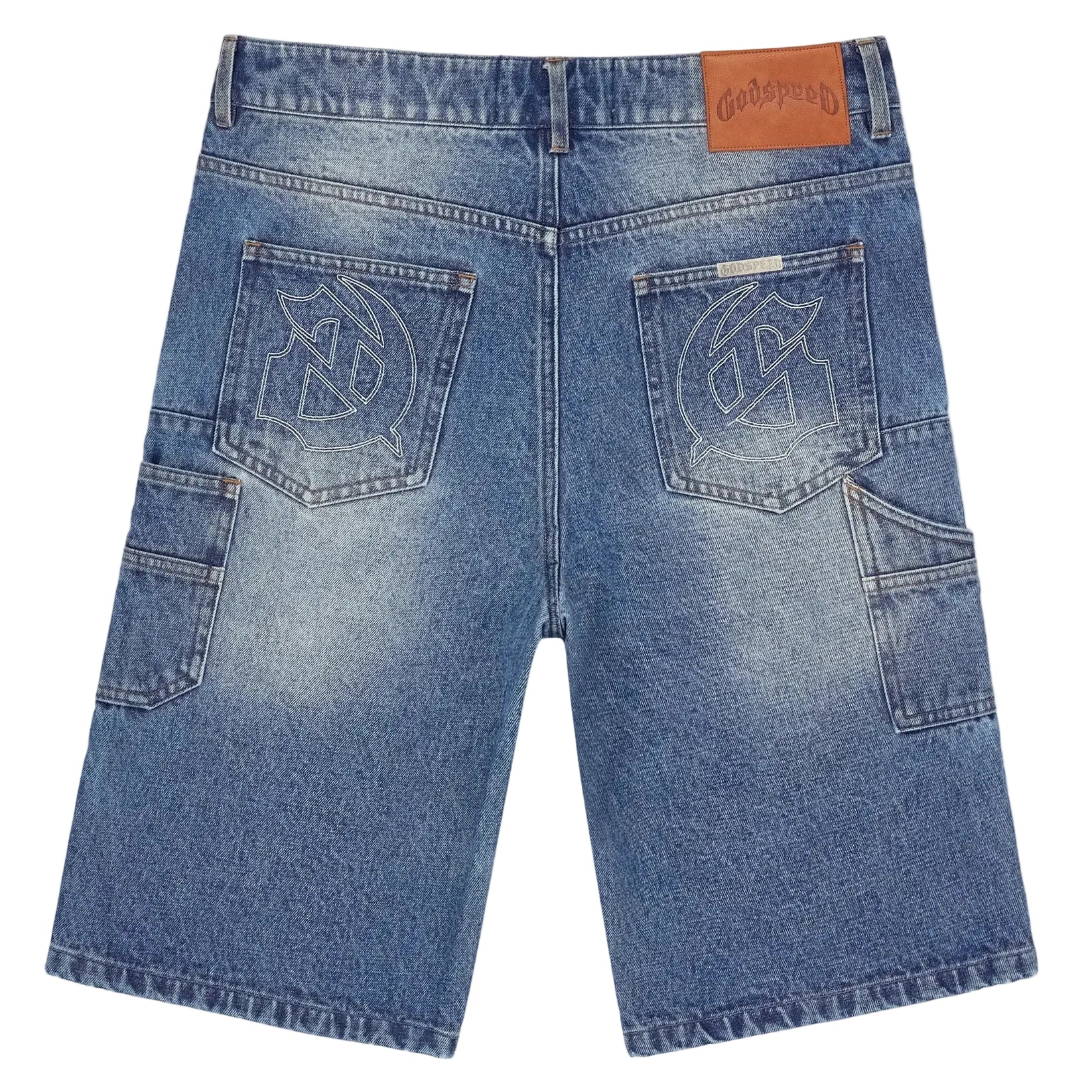 Twin Panel Blue Denim Blue Shorts
