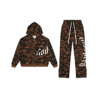 OG Logo Brown Camo Sweatsuit