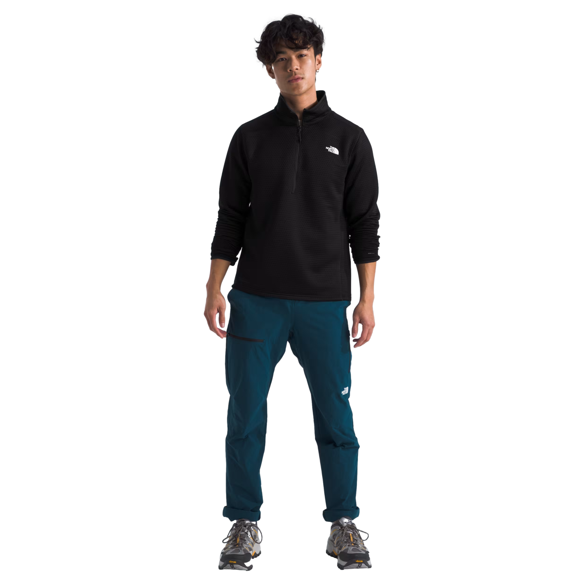 Dot Knit Thermal Half Zip Jacket