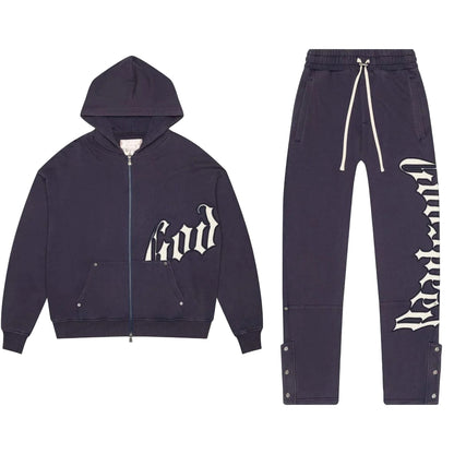 Og Logo V2 Navy Silver Boom Sweatsuit