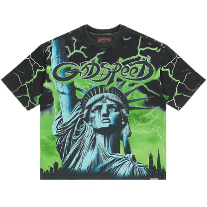 Voltage Sleeveless Green T-shirt