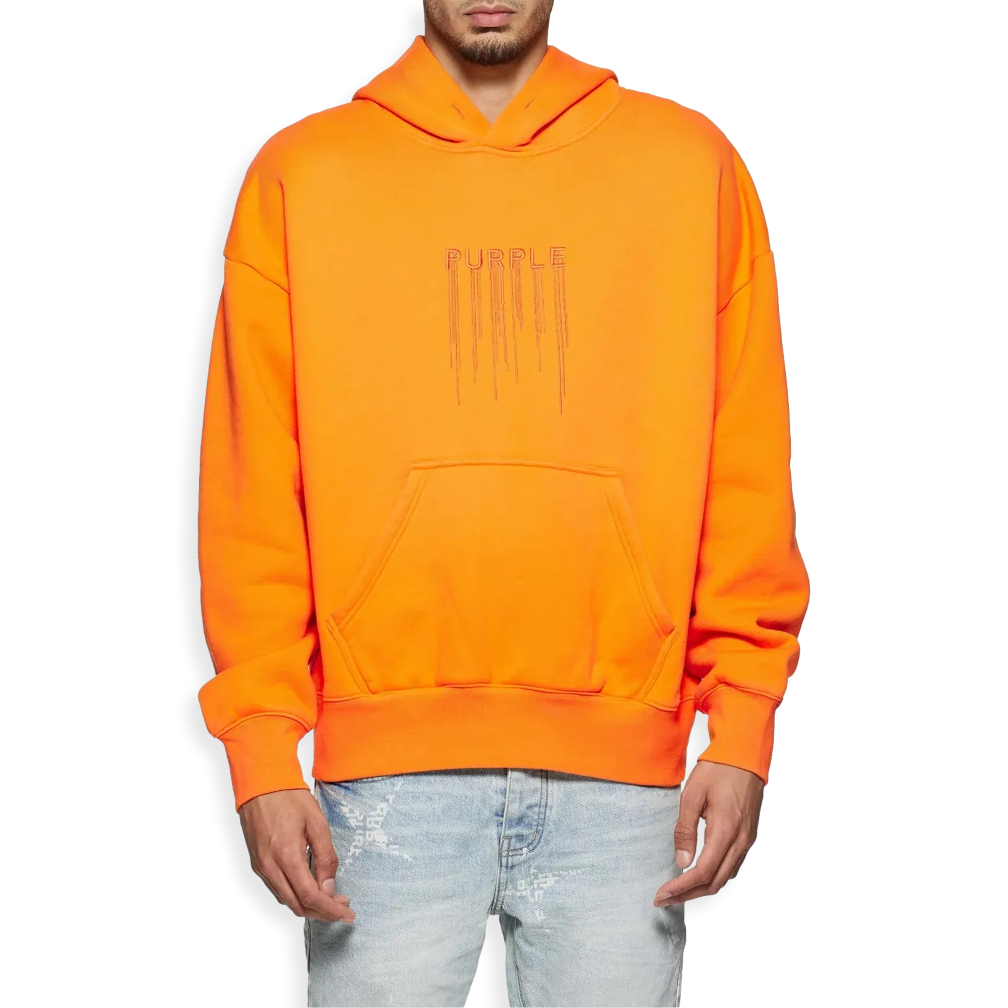 Heavy Weight Fleece Orange Pullover Hoodie