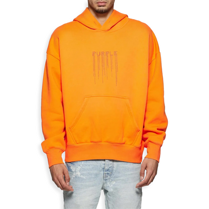 Heavy Weight Fleece Orange Pullover Hoodie