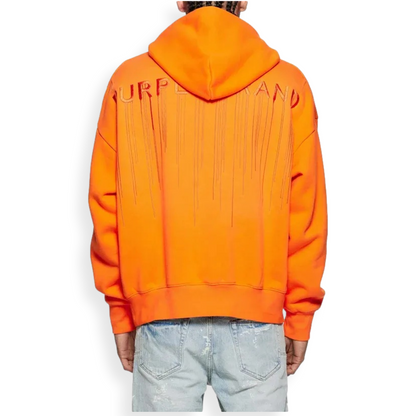 Heavy Weight Fleece Orange Pullover Hoodie