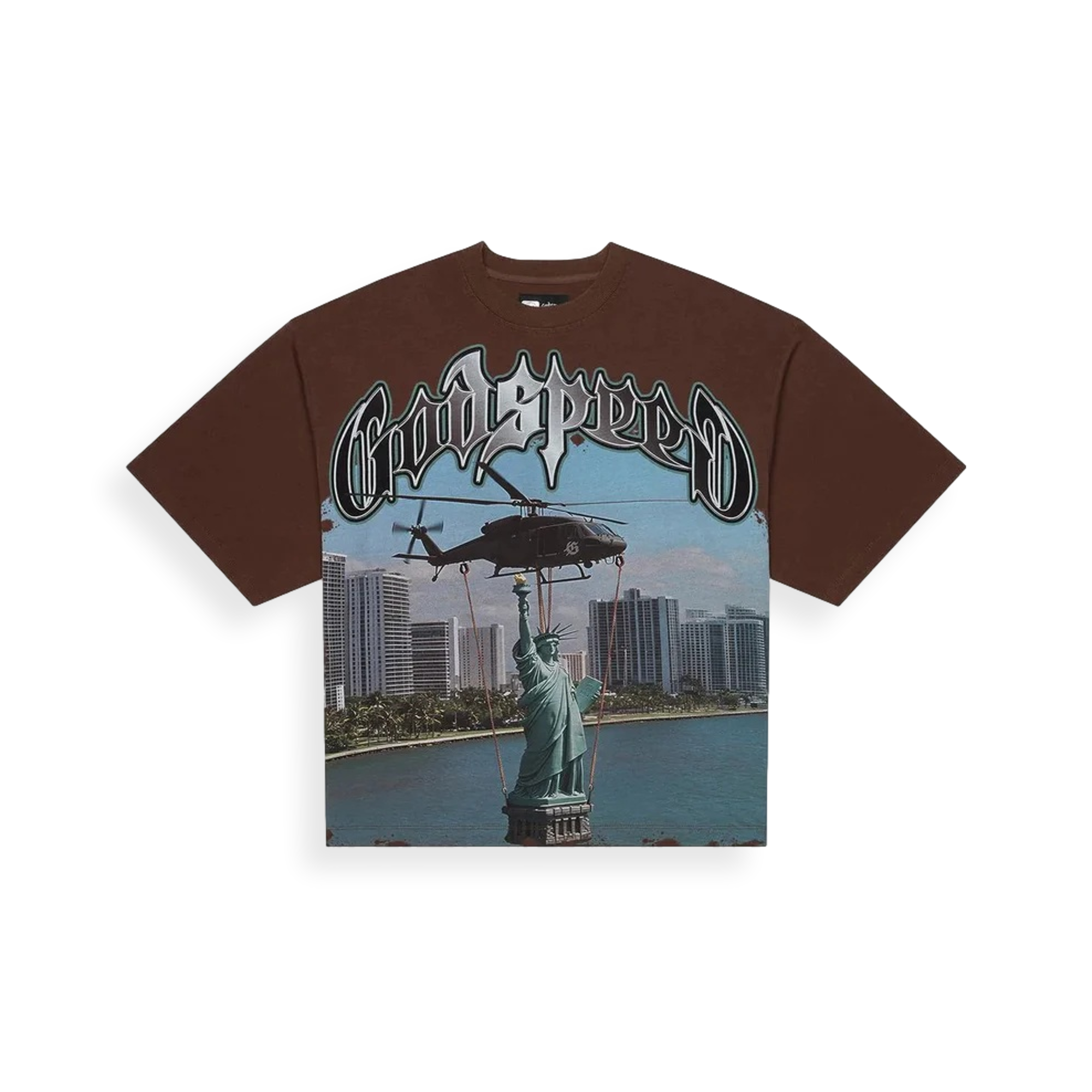 Jfk To Miami Mocha Wash T-Shirt