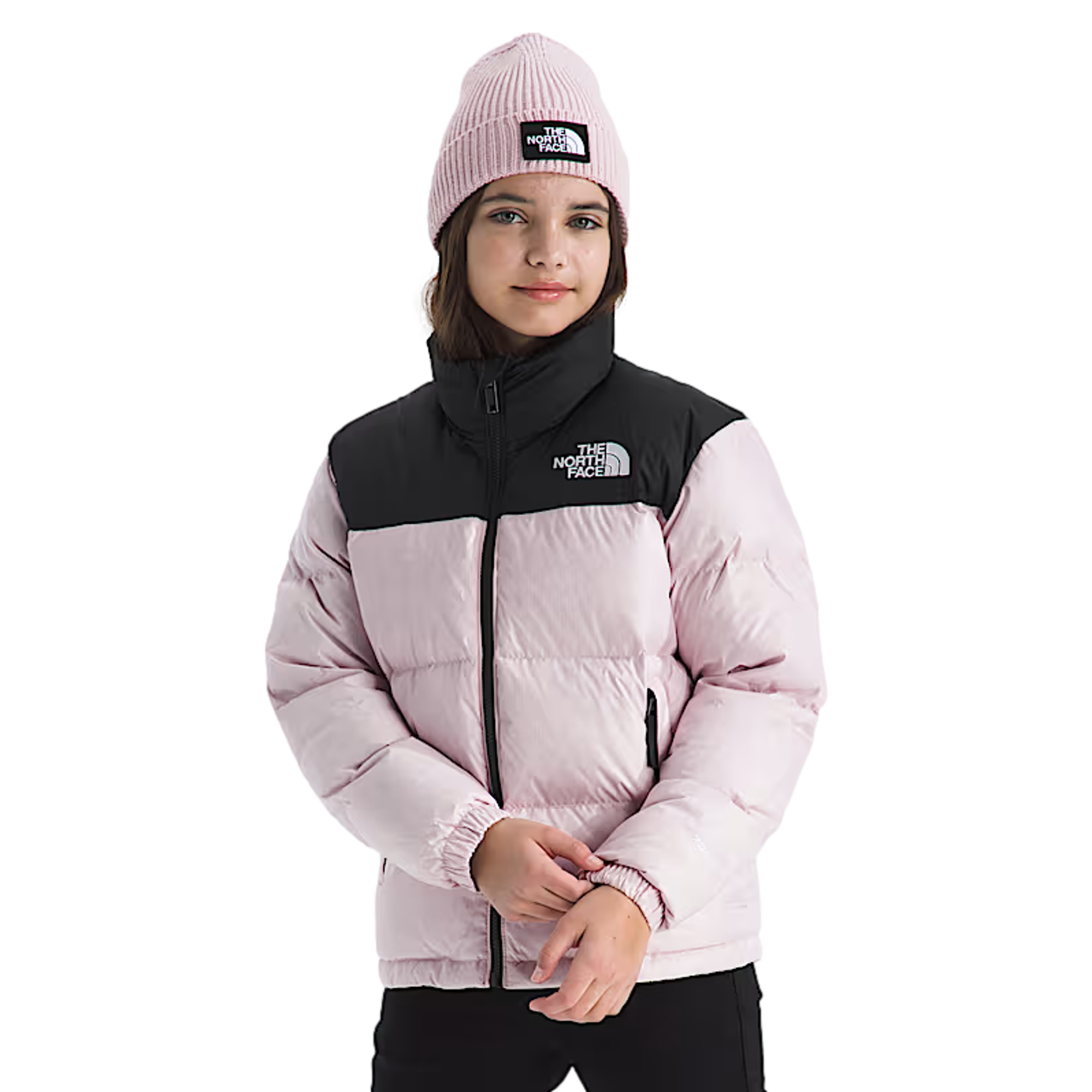 Teen's 1996 Retro Nuptse Pink Jacket