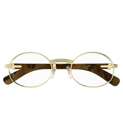 Gold Brown Wood Sunglasses