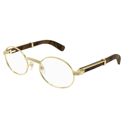 Gold Brown Wood Sunglasses