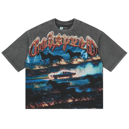 Horsepower Wash Gray T-shirt
