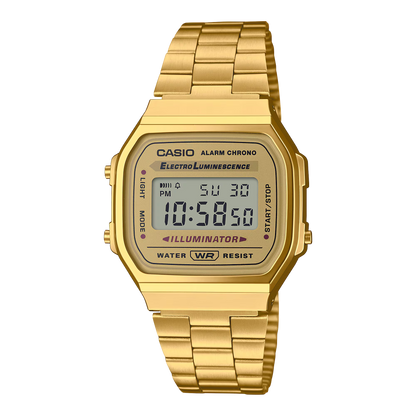 Digital Retro Vintage Gold Watch A168WG-9