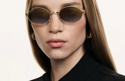 Gold Grey Sun Yellow Glasses
