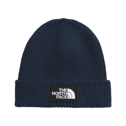 TNF Logo Box Cuffed Blue Beanie