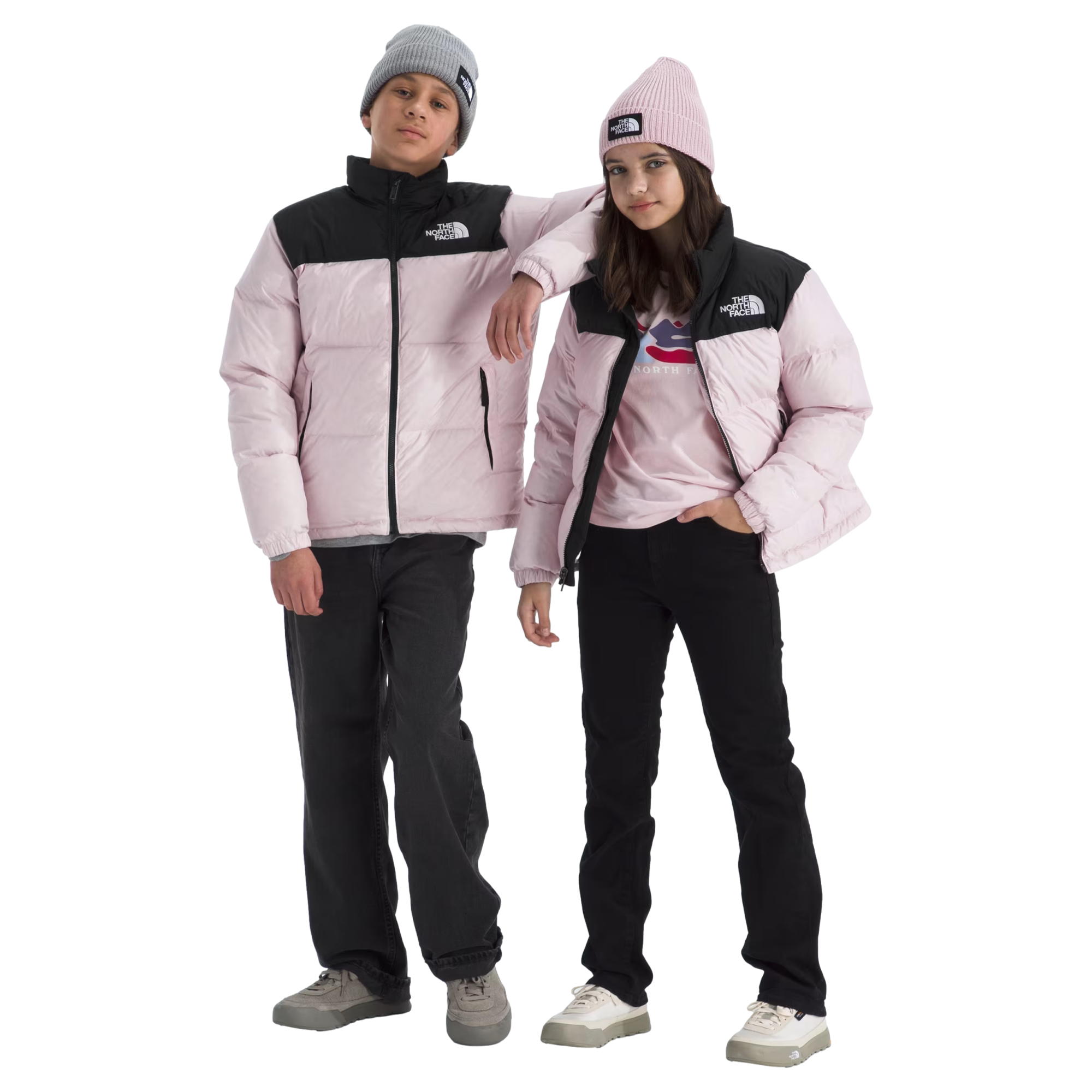 Teen's 1996 Retro Nuptse Pink Jacket