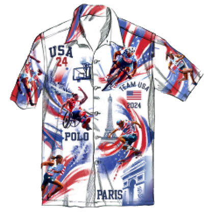Team USA Print Camp Shirt