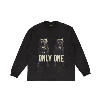 Beware Of  Dog Black Crew Neck