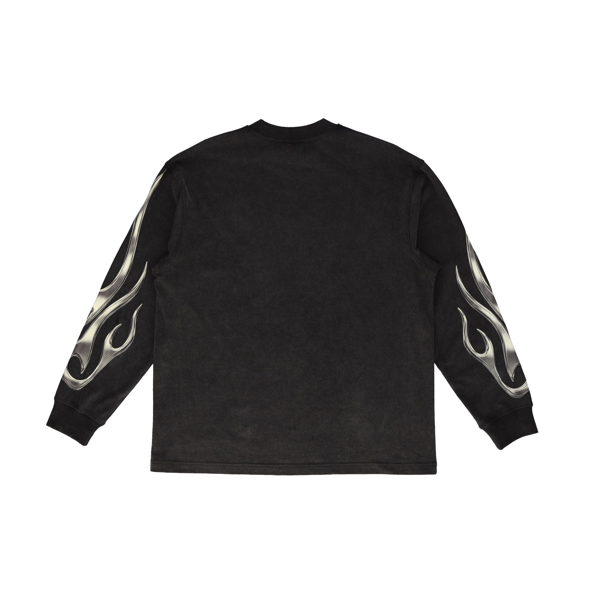 Only One Chrome Flame Longsleeve Black Crew Necks