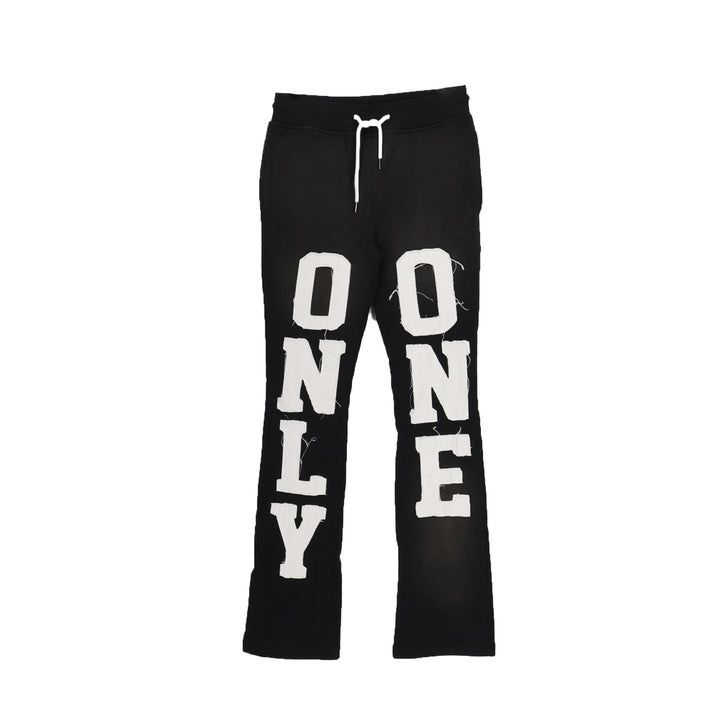 Cut And Sewn Distressed Sweatpant black