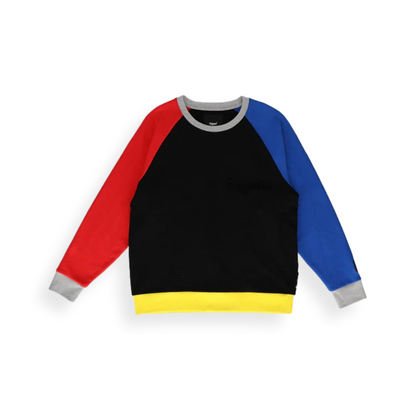 Multi-Color Patchwork Crewneck