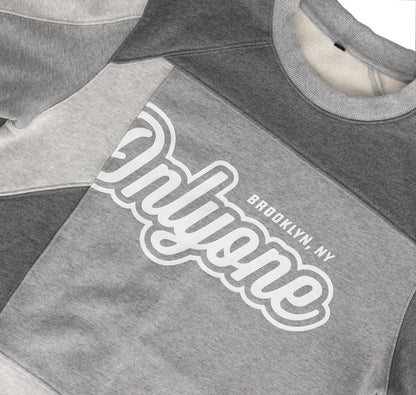 Grey Patchwork Crewneck