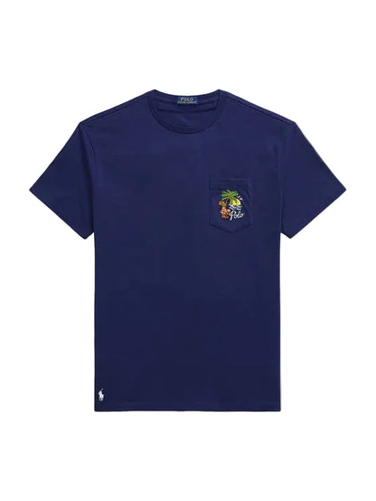 Novelty Tropical Embroidery Graphic Tee