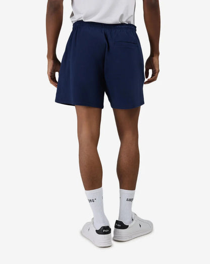 Relaxed Fit Jersey Graphic Navy Shorts