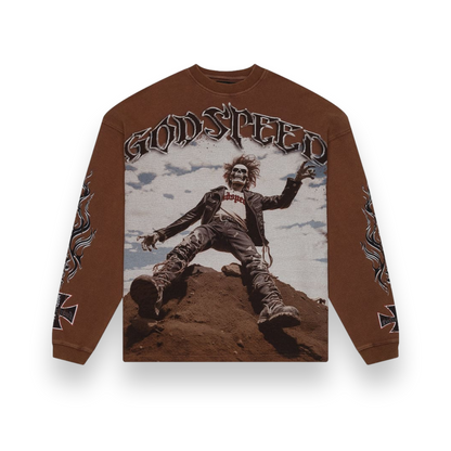 Rocker Thermal Brown Wash Crewneck