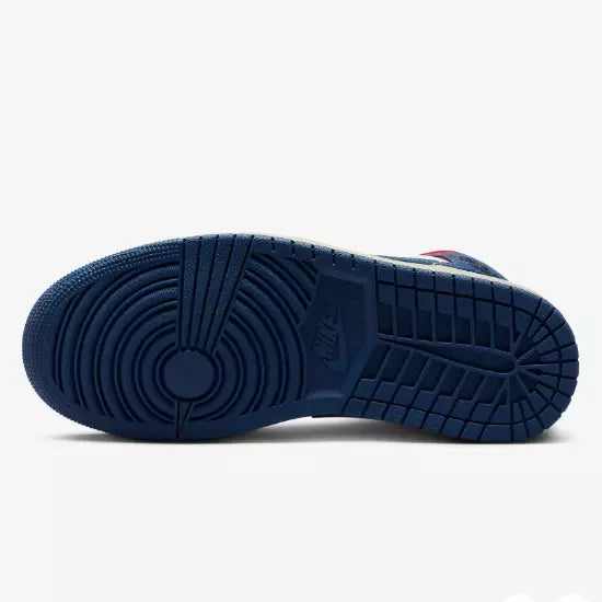 Air Jordan 1 Mid French Blue Gym Red