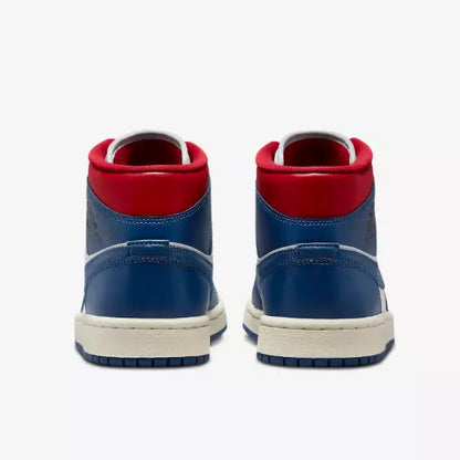 Air Jordan 1 Mid French Blue Gym Red