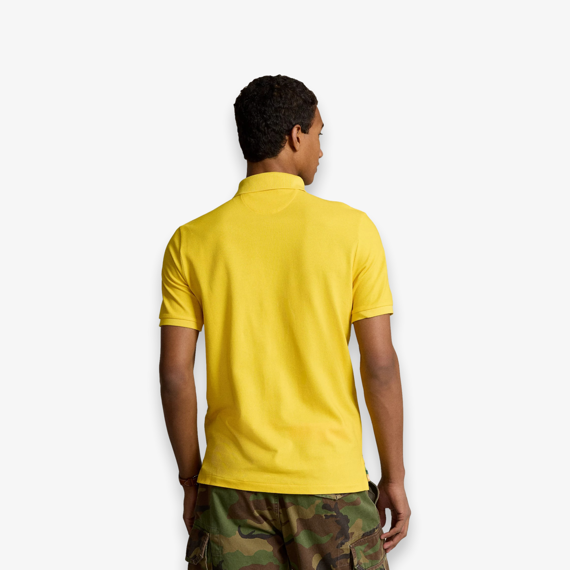 Classic Fit Mesh Graphic Polo Shirt