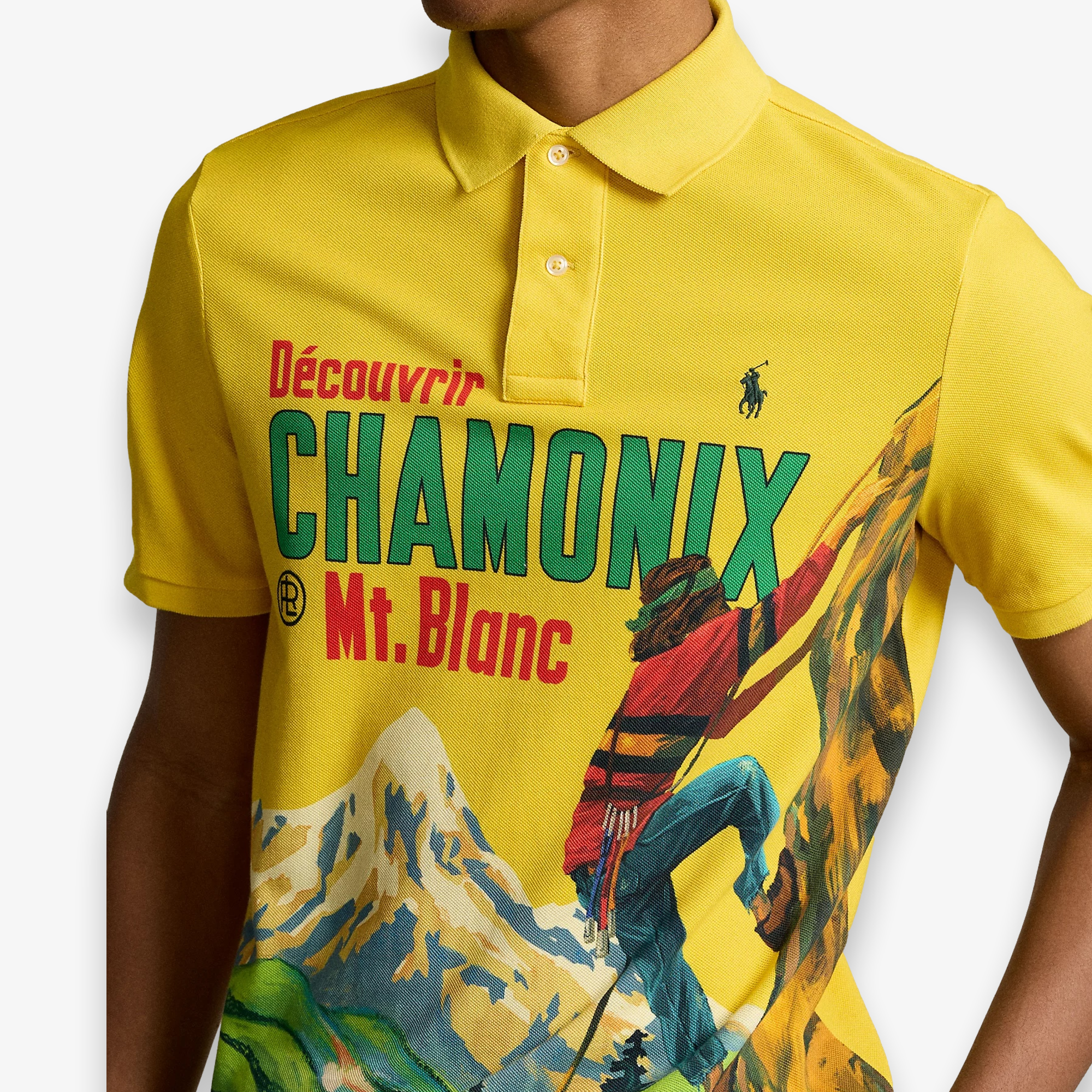 Classic Fit Mesh Graphic Polo Shirt