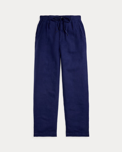 Lateef Relaxed Fit Pleated Linen Trouser
