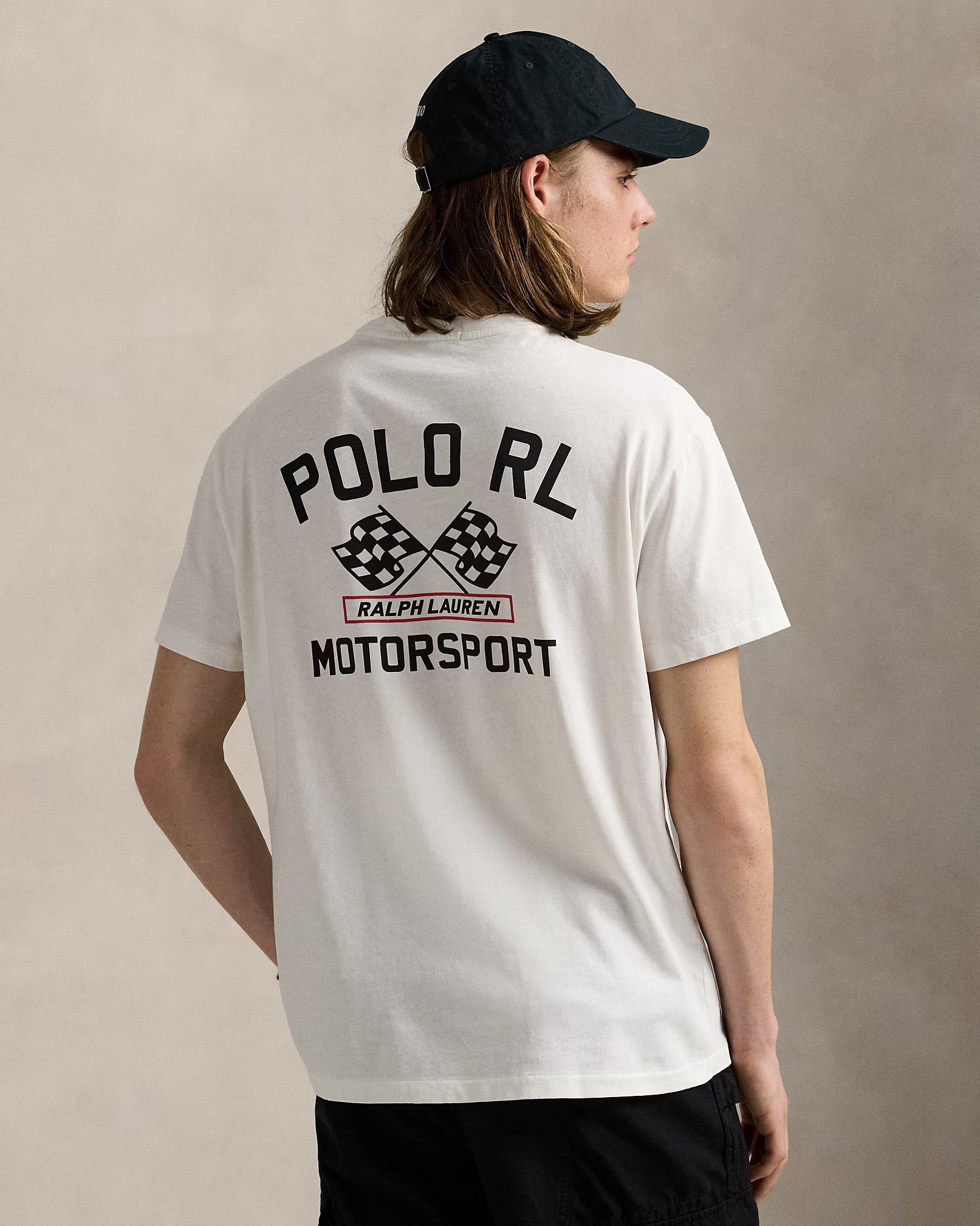 Classic Fit Slub Jersey Graphic T-Shirt White