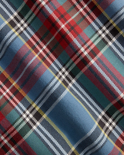 Classic Fit Plaid Flannel Camp Shirt