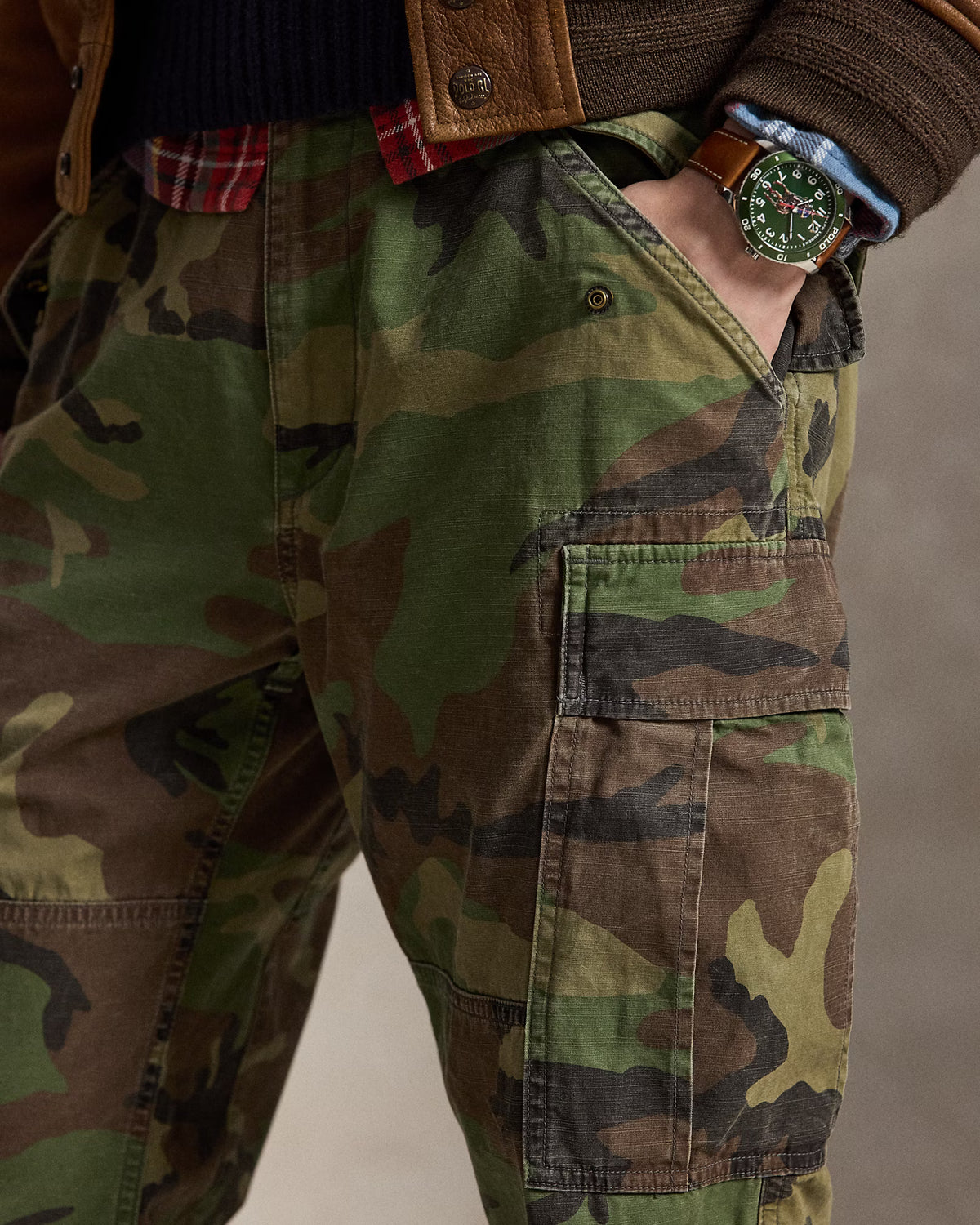 Classic Fit Camo Canvas Cargo Pant