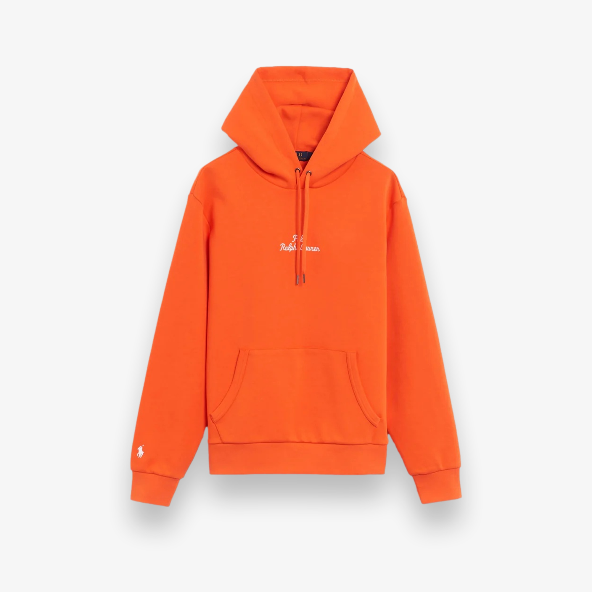 Double Knit Tech Embroidered Script Graphic Pullover Hoodie