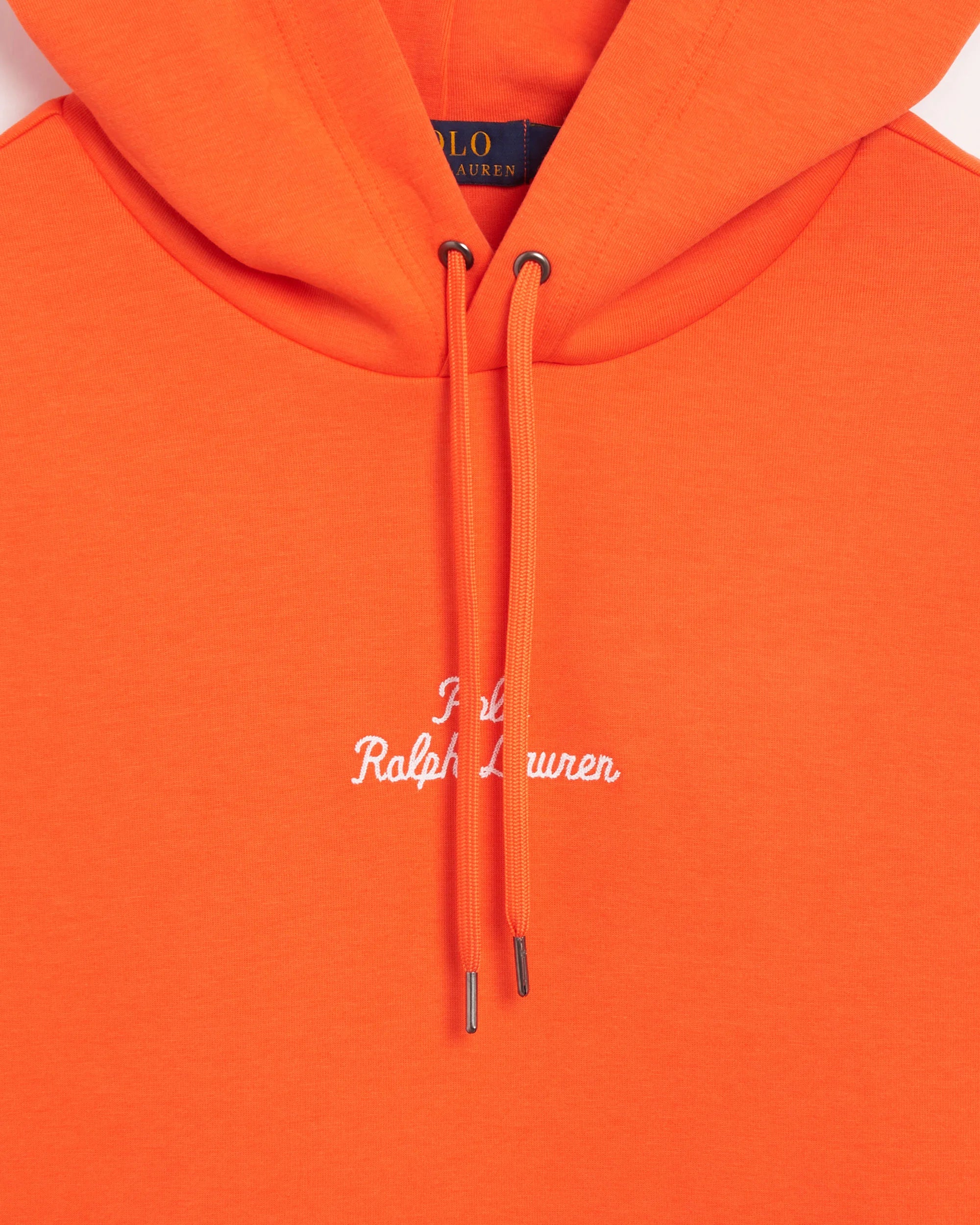 Double Knit Tech Embroidered Script Graphic Pullover Hoodie