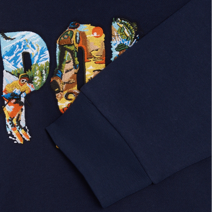 Novelty Embroidered Pullover Hoodie