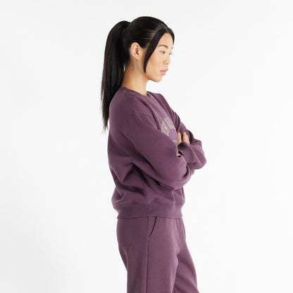 Graphic Fleece Crew Brown